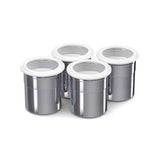 FRXSH FRXSH® Chromstahl Cups poliert mit Cap, Set à 4