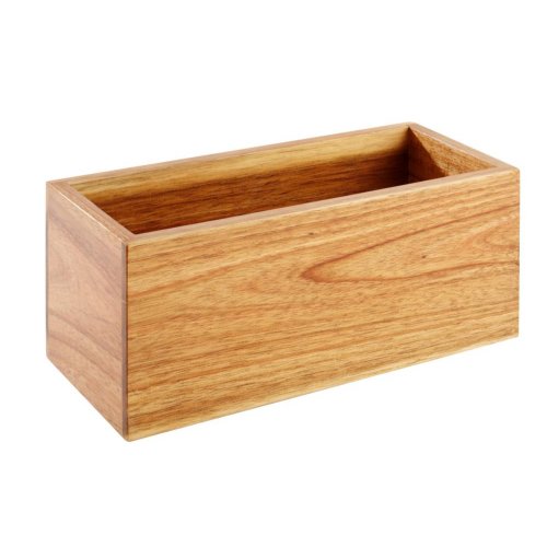 APS Table Caddy aus Akazienholz zur Aufbewahrung von Servietten und Besteck