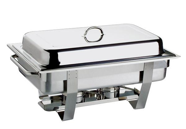 APS Chafing Dish -CHEF- aus Edelstahl, professioneller Speisenwärmer für Buffets