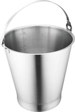 cent Eimer mit Skala und Bodenreifen, Edelstahl 12 Liter