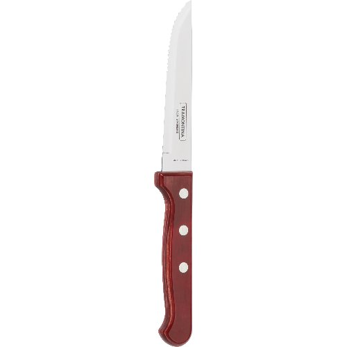 Tramontina Steak-/Pizzabesteck Churrasco Messer 23,5cm mit Holzgriff für Gastronomie