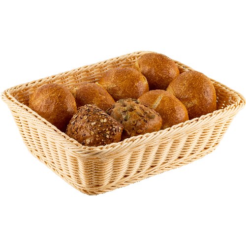 cent Korb rechteckig 40x30x5cm, beige aus Polypropylen für die Gastronomie