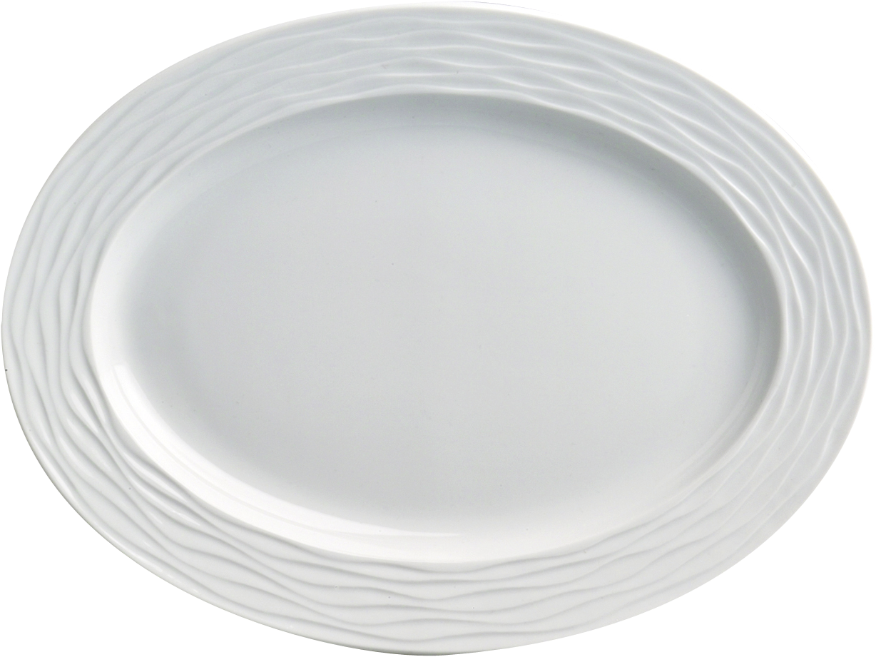 cent Hotelporzellan Curved ovaler Teller 28cm für Gastronomie