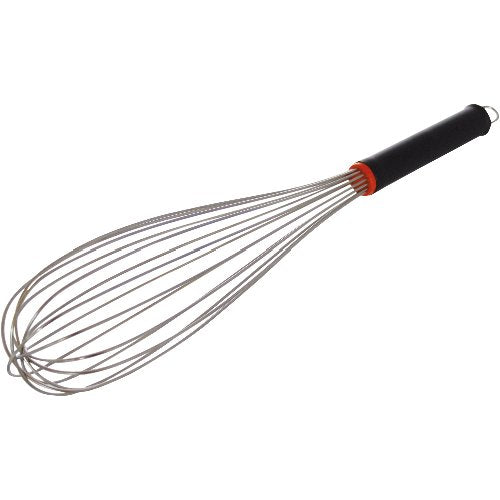 Schneider Schneebesen aus Edelstahl mit schwarzem Griff, ideal für professionelle Küchen.