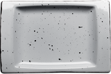 cent "Granja" grau-braun Platte flach eckig 18x12cm VPE 6