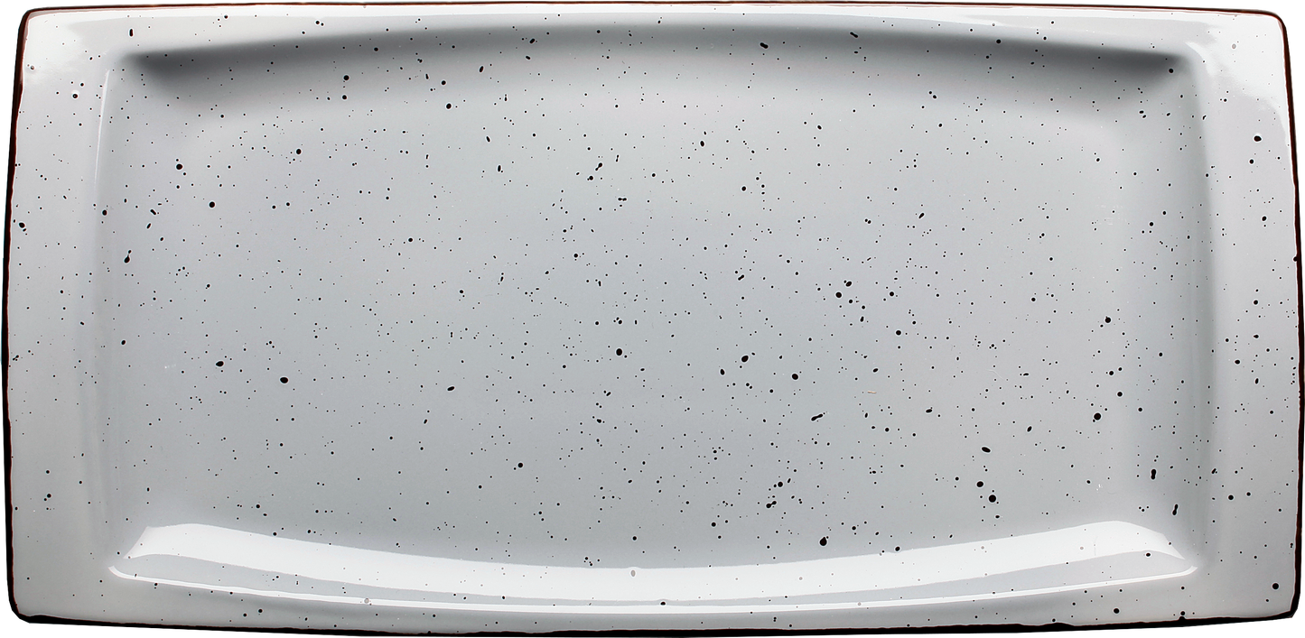 cent Granja Platte flach eckig 36x18cm aus Porzellan für gastronomische Nutzung