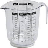 cent Messbecher 1500 ml transparent mit Gummifuß SAN