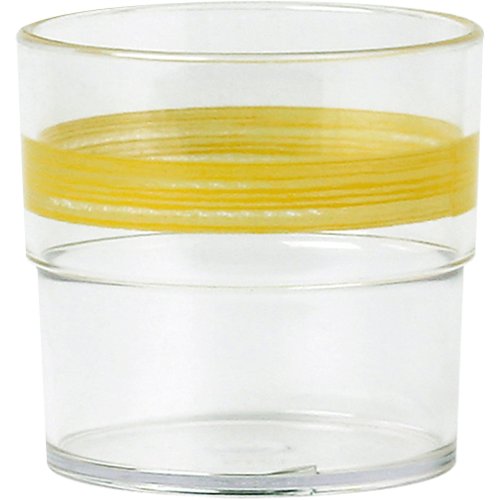 Waca Trinkbecher Colour 0,23L klar/gelb, ideal für Gastronomie