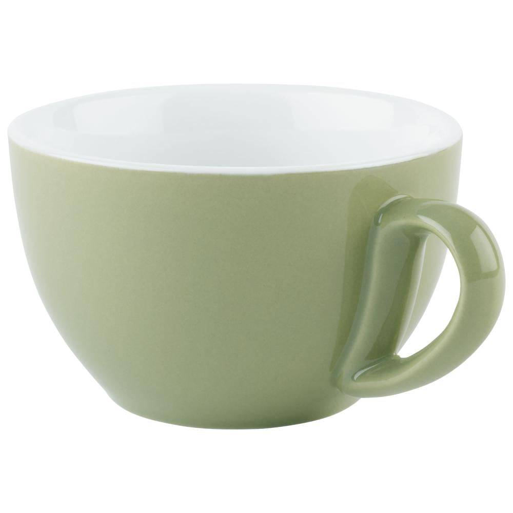 APS Cappuccinotasse -SNUG- aus Porzellan für Cappuccino, grün, stapelbar