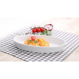 Holst Backform "Toscana" oval, weiß, Porzellan, feuerfest bis 300° C, VPE 3 21,5x13,5x3,5 cm
