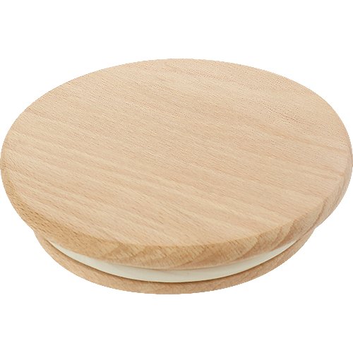 Weck Holzdeckel Buche mit Silikonring für Weck-Glas Ø 6cm