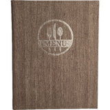 Madera Speisekarte "Madera" A4 Kunstleder mit "MENU"-Logo und BS braun