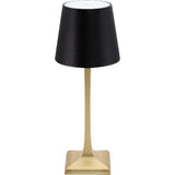 G. Vermes LED Tischleuchte "Rome" 11x11x28cm schwarz/gold