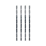Kögler Trinkhalme, Mehrweg Kunststoff Jumbo transparent/schwarz 25cm Ø0,73cm 100er Pack