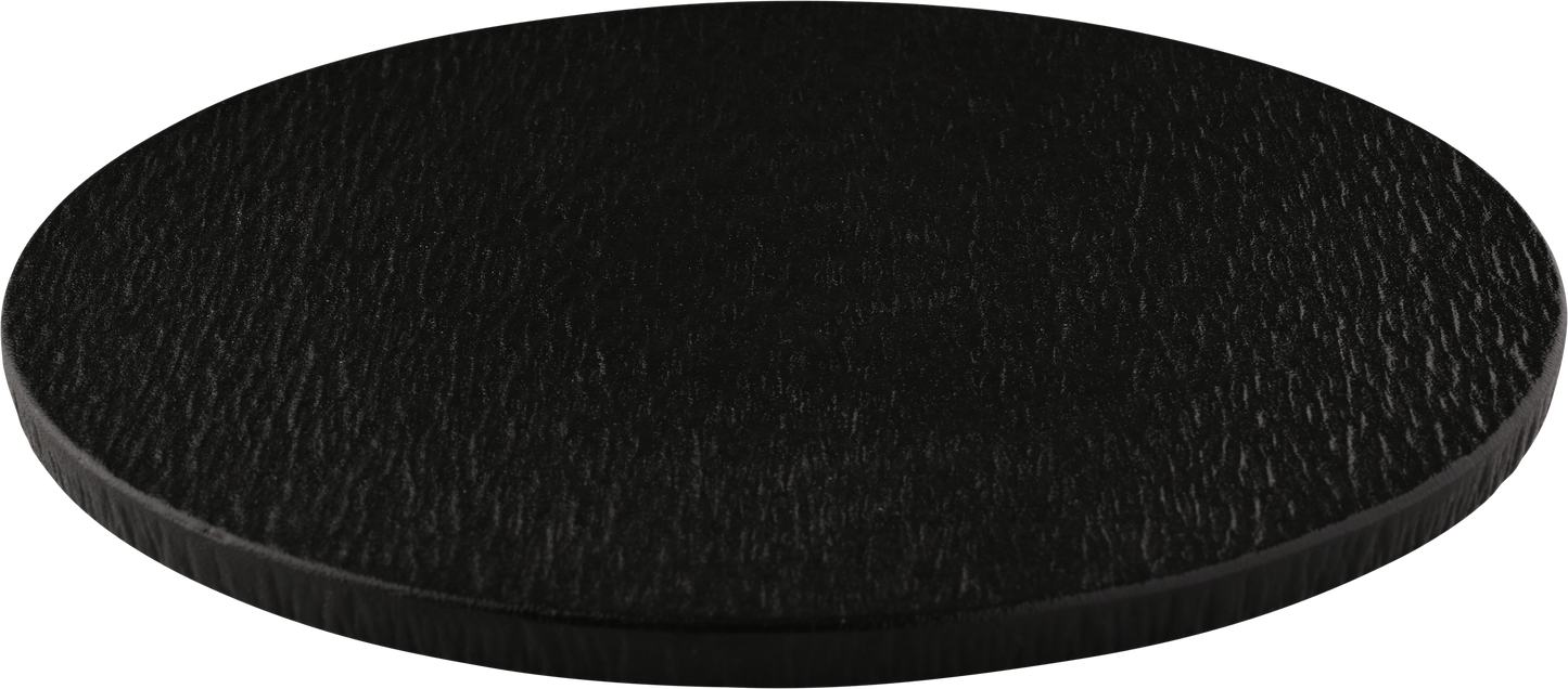 fivestars Lavanit schwarze Porzellanplatte Ø25cm für Gastronomie