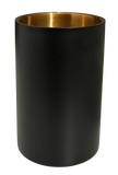 fivestars "Rooftop" schwarz-gold Sekt-und Weinkühler, doppelwandig, Edelstahl, 1.6L, Ø12cm H:19cm