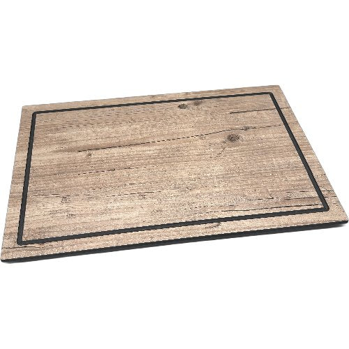 cent Buffetplatte Holzoptik mit Saftrille 42x28cm für die Gastronomie