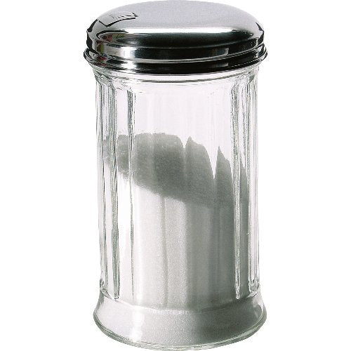 cent Zuckerstreuer 7,5x13,5cm aus Glas mit Edelstahlkappe für Gastronomie