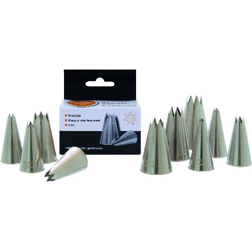 Schneider Sterntüllen 10er Set aus Edelstahl für Spritzbeutel