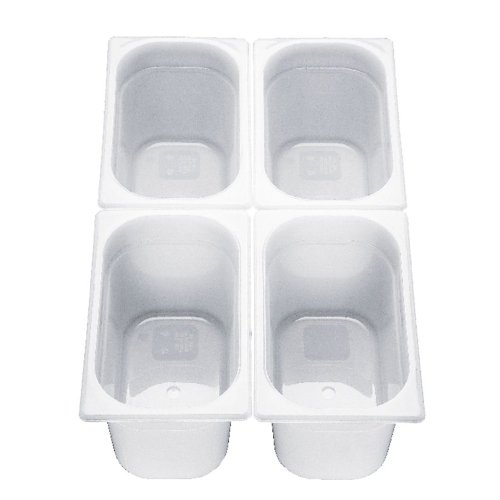 cent GN-Behälter 1/4 Polypropylen T: 100mm, 2,5L – Robuster Aufbewahrungsbehälter für Gastronomie