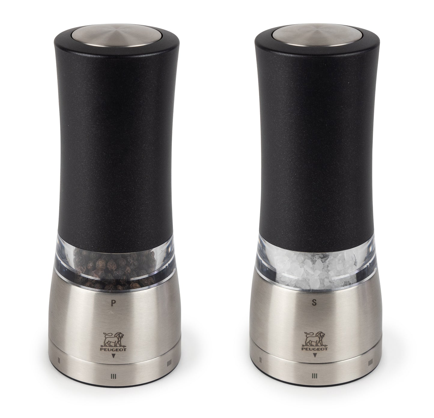 PEUGEOT DAMAN Duo PM & SM elektrisch, Mühlen für Pfeffer und Salz, ideal für Gastronomie