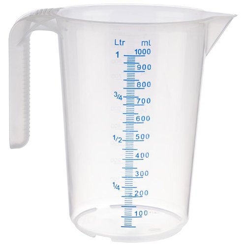 APS Messbecher -STACKABLE- 1 Liter, transparent, für präzises Abmessen in der Gastronomie