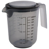 APS Rührbecher mit Deckel -MIXUP- , Ø 12,5 cm, H: 16 cm, 1,0 Liter, Polypropylen, french grey