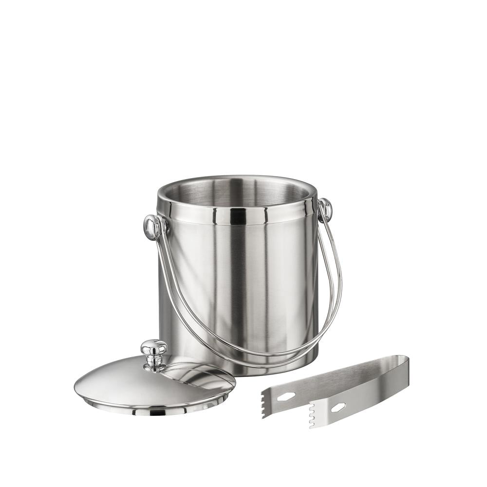 Eiseimer-Set aus Edelstahl mit Eiszange für die Gastronomie