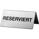 cent Reserviert Aufsteller 18/0
