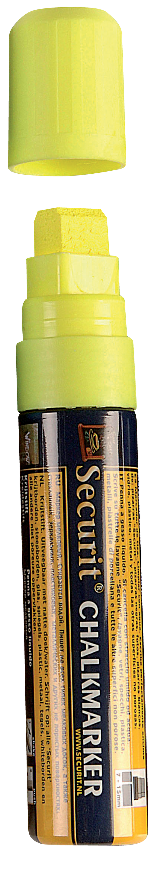 G. Vermes Kreidemarker 7-15 mm gelb für glatte Oberflächen
