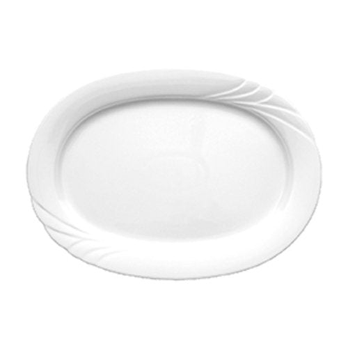 Eschenbach Platte oval 32 cm Weiss AMBIENTE zum Servieren von Fleisch und Fisch
