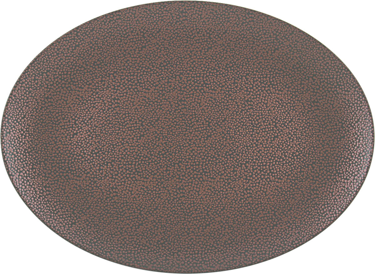 BHS tabletop AG Platte oval coup 37x27cm in PEARLS METALLIC COPPER für die Gastronomie