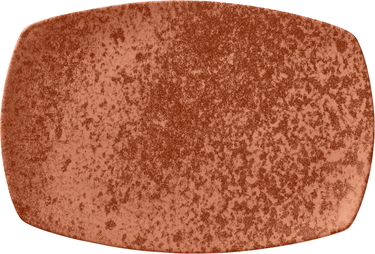 BHS tabletop AG rechteckige Porzellanplatte in Sandstone Orange für elegante Speisenpräsentation