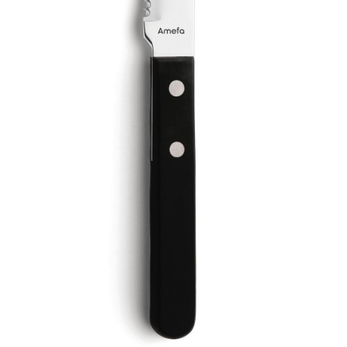 Amefa Steakmesser Vollheft schwarz für Pizza und Steak