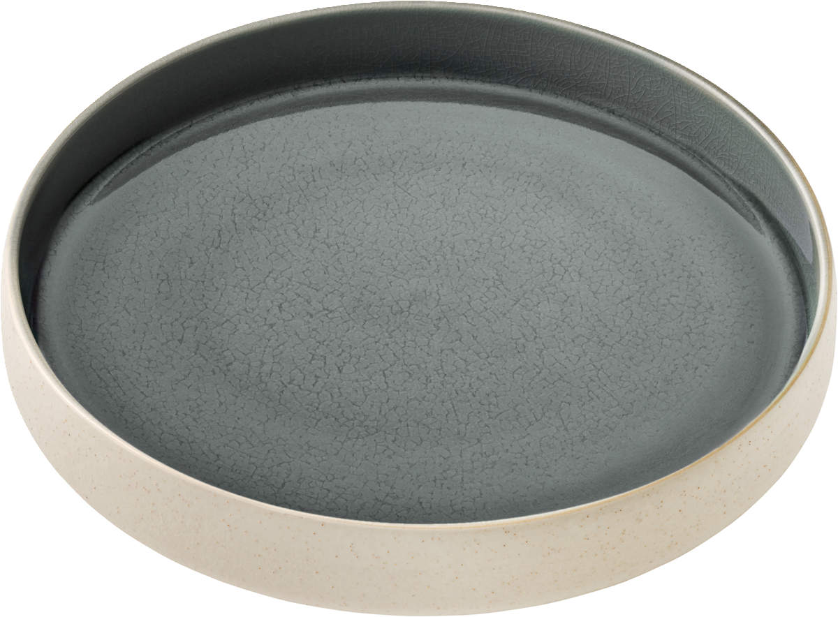 BHS tabletop AG NARA Teller tief hoher Rand grau 24cm für Gastronomie
