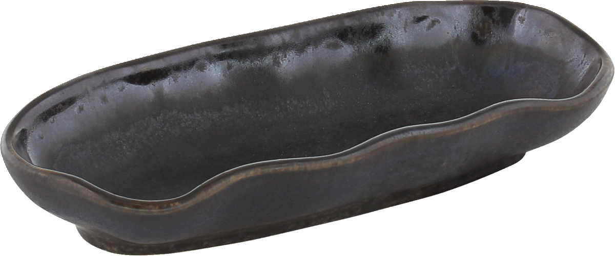 BHS tabletop AG Platte oval ebony 15x7cm für ansprechende Speisenpräsentation
