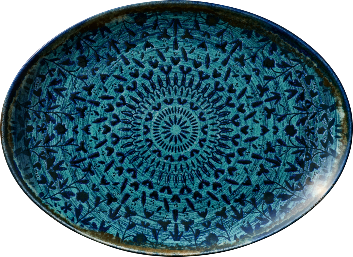 BHS tabletop AG ovale Platte coup indigo 32x24cm für Gastronomie