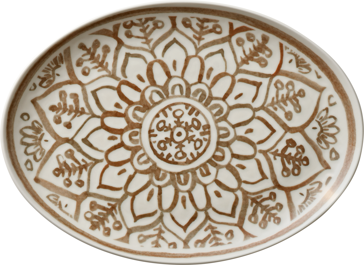 BHS tabletop AG ovale Platte aus Vitreous China für die Präsentation von Speisen