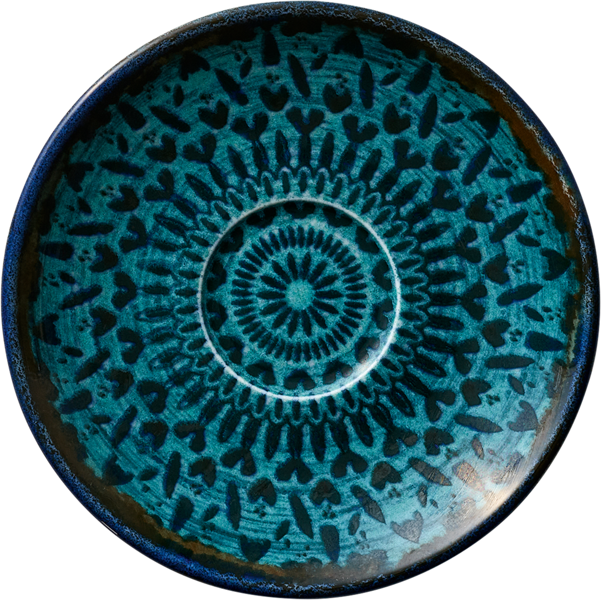 BHS tabletop AG Untertasse rund indigo 12cm für die gastronomische Präsentation von Speisen.