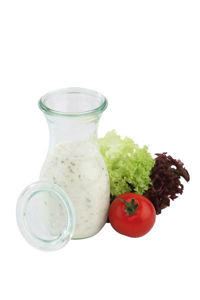 Weck-Flaschen aus Glas für die Aufbewahrung von Säften und Smoothies