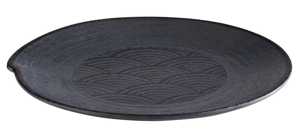 APS Teller -DARK WAVE- Ø 27 cm aus Melamin für Gastronomie