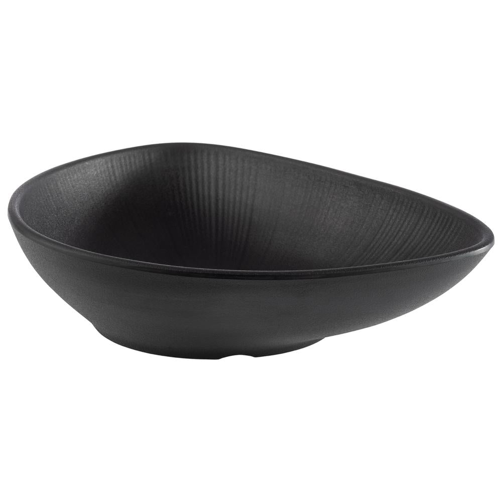 APS Schale -NERO- aus Melamin, 23 x 18 cm, schwarzes Design, für Gastronomie und Catering
