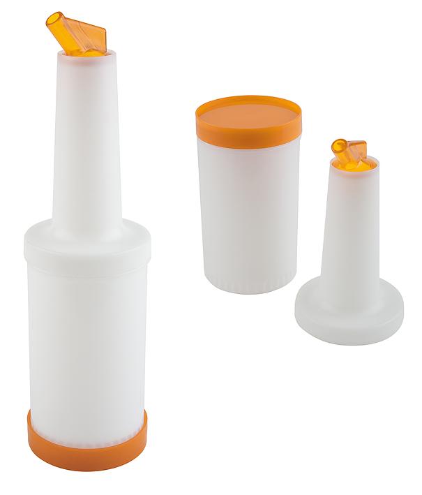 APS Dosier-/Vorratsflasche in orange für präzises Dosieren in der Gastronomie