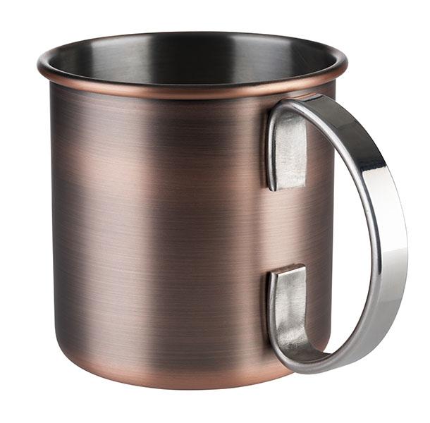 Becher -MOSCOW MULE- aus Edelstahl im Antik-Kupfer-Look für Cocktails