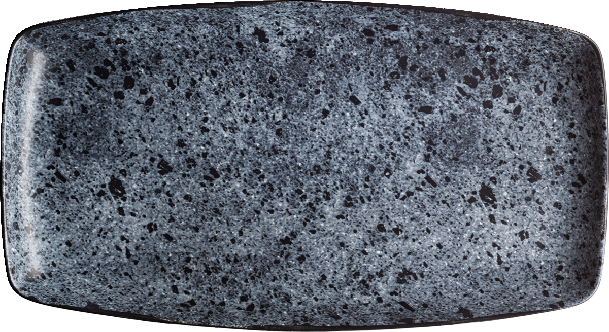 UNLIMITED rechteckige Platte 36x20cm aus weißem Porzellan für moderne Foodpräsentationen