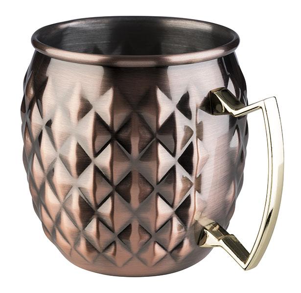APS Becher -MOSCOW MULE- aus Edelstahl im Antik-Kupfer-Look für Cocktails