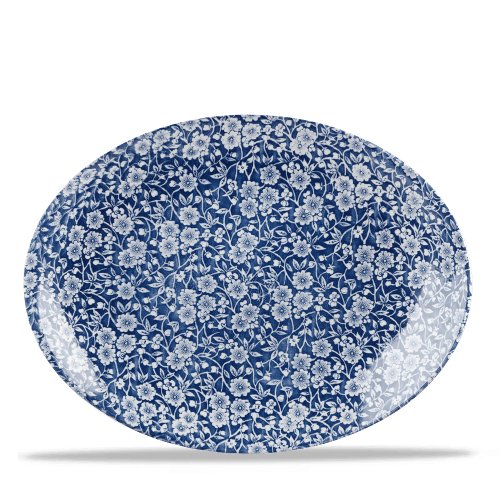 Churchill Super Vitrified Victorian Calico Platte, oval, 31,7x25,5cm, ideal für die Gastronomie