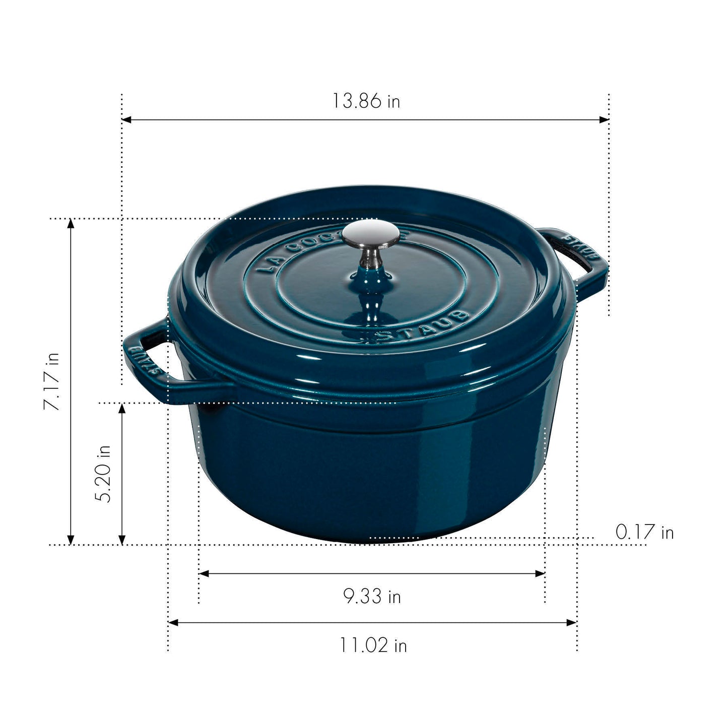STAUB Cocotte 28 cm aus Gusseisen für vielseitige Kochanwendungen