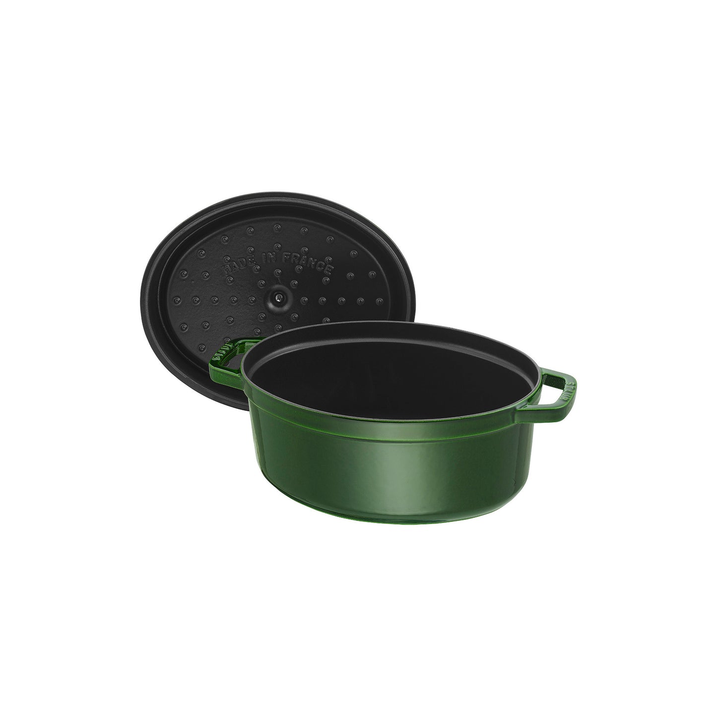 Staub Cocotte 29 cm in Basilikum-Grün für professionelles Kochen