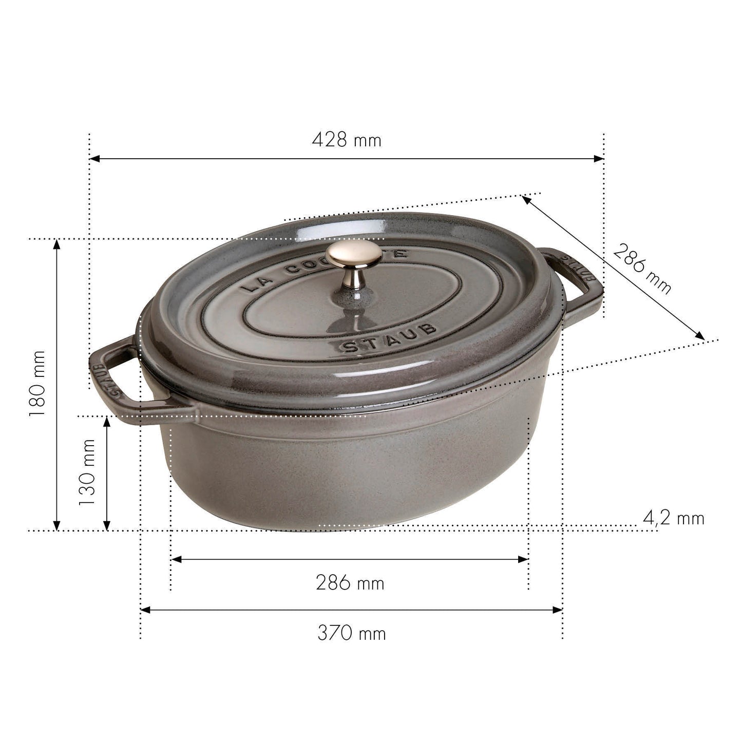 Staub Cocotte aus Gusseisen für vielseitige Kochanwendungen